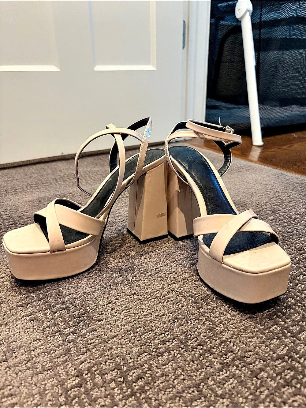 ZARA Platform Block Heel Sandals EU 39
